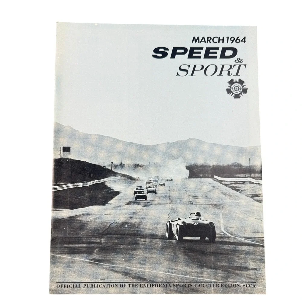 RARE VNTG March 64 Speed & Sport Magazine SCCA Riverside Raceway Sunbeam Alpine‎